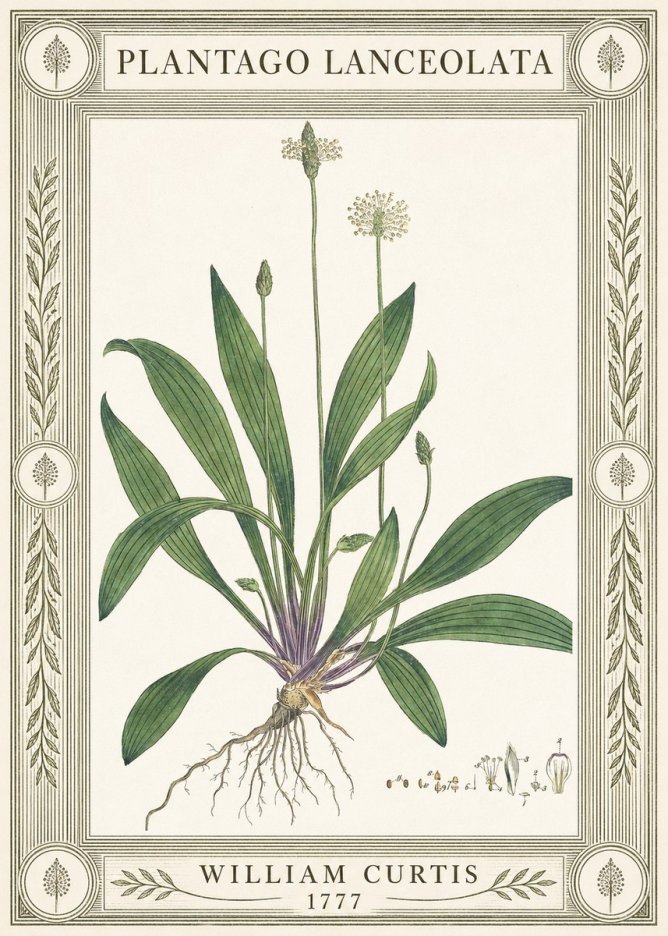 William Curtis Plantago Lanceolata IV No4 - Poster