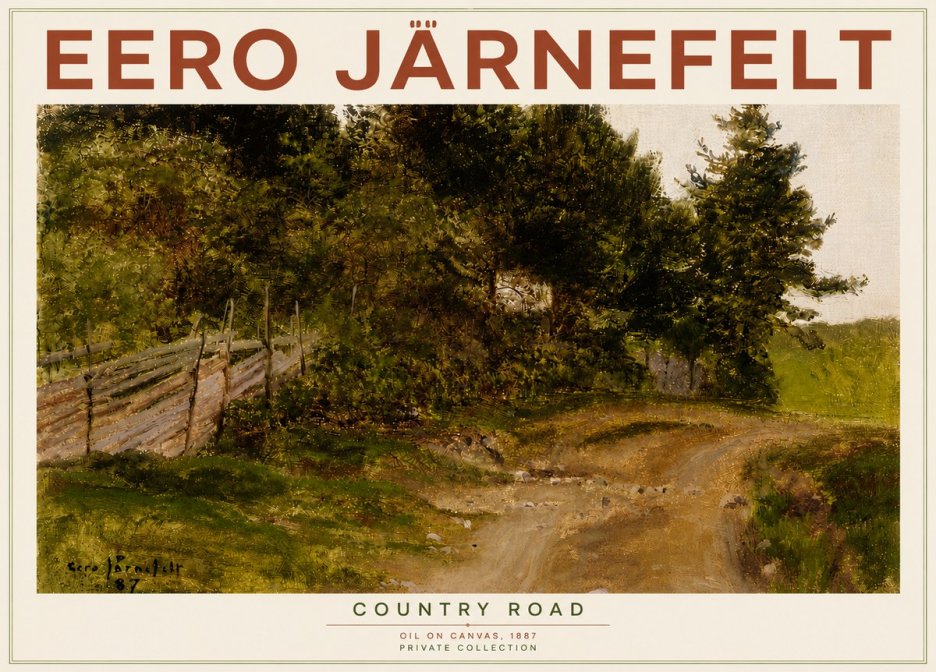 Eero Järnefelt Country Road No6 - Poster