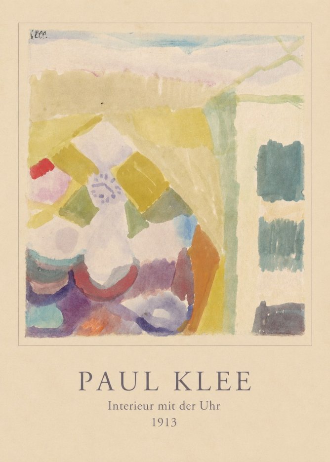 Paul Klee Interieur Mit Der Uhr II No4 - Poster