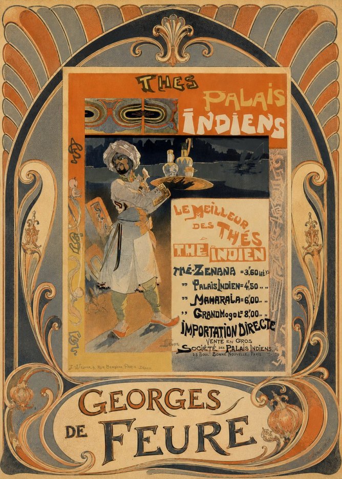 Georges de Feure Thés Palais Indiens No6 - Poster