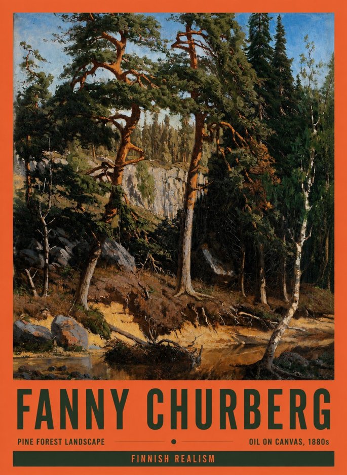 Fanny Churberg Pine Forest Landscape No2 - Poster