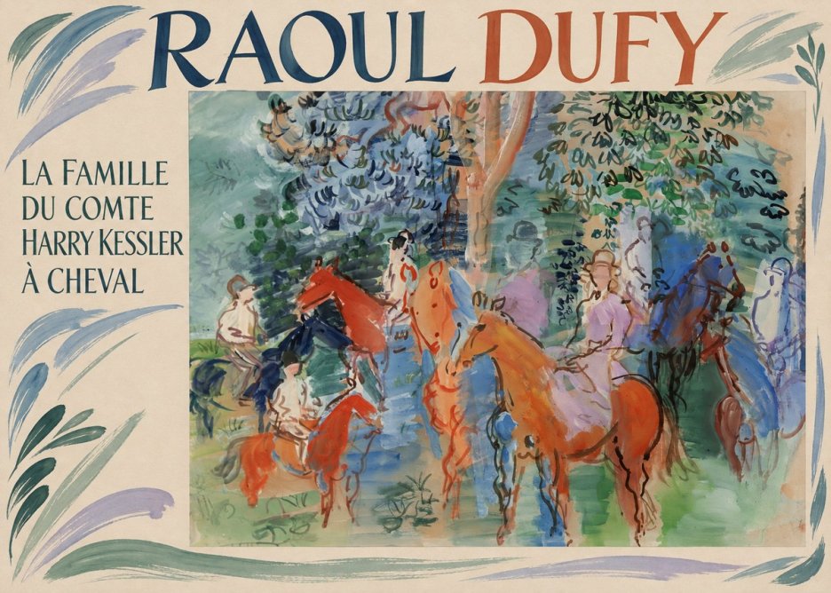 Raoul Dufy La Famille Du Comte Harry Kessler À Cheval No1 - Poster