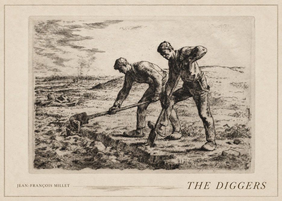 Jean-François Millet The Diggers No5 - Poster