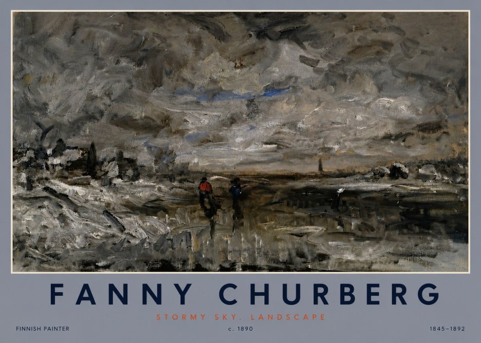 Fanny Churberg Stormy Sky. Landscape No4 - Poster