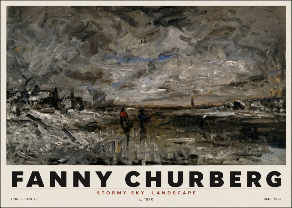 Fanny Churberg Stormy Sky. Landscape No5 - Poster