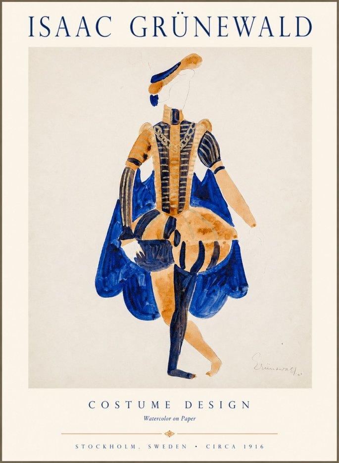 Isaac Grünewald Costume Design XV No1 - Poster