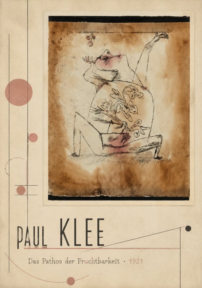 Paul Klee Das Pathos Der Fruchtbarkeit No2 - Poster