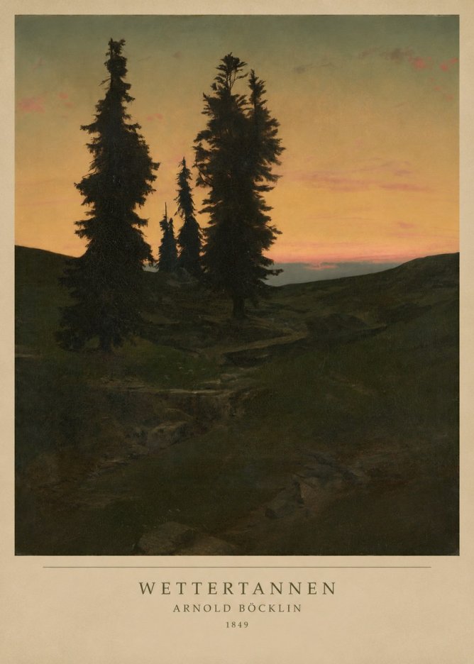 Arnold Böcklin Wettertannen No2 - Poster