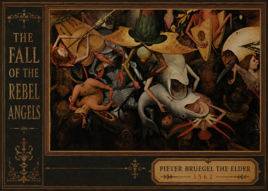 Pieter Bruegel The Fall of the Rebel Angels VI No2 - Poster