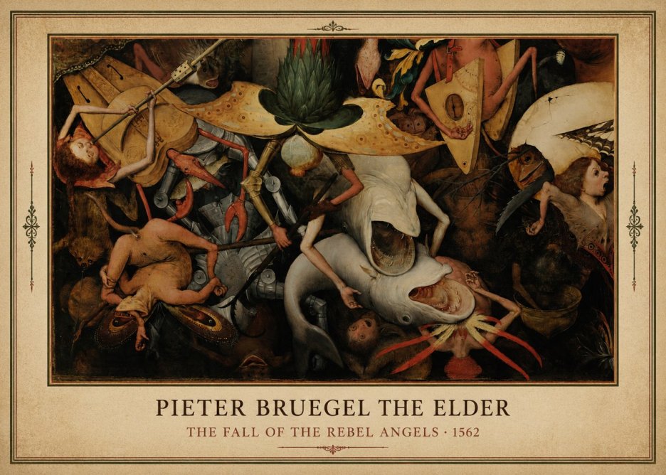 Pieter Bruegel The Fall of the Rebel Angels VI No3 - Poster