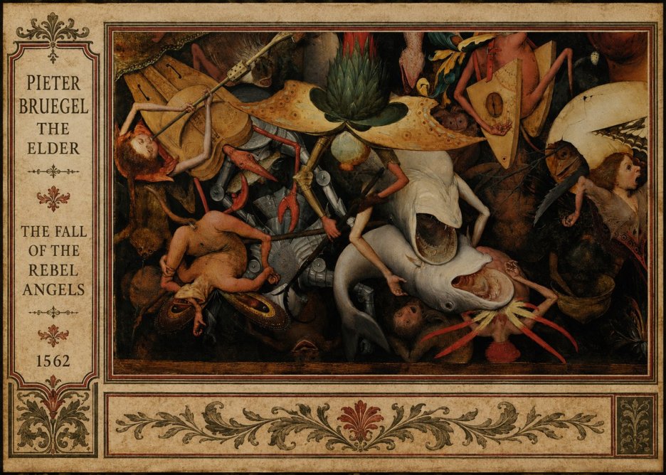 Pieter Bruegel The Fall of the Rebel Angels VI No4 - Poster