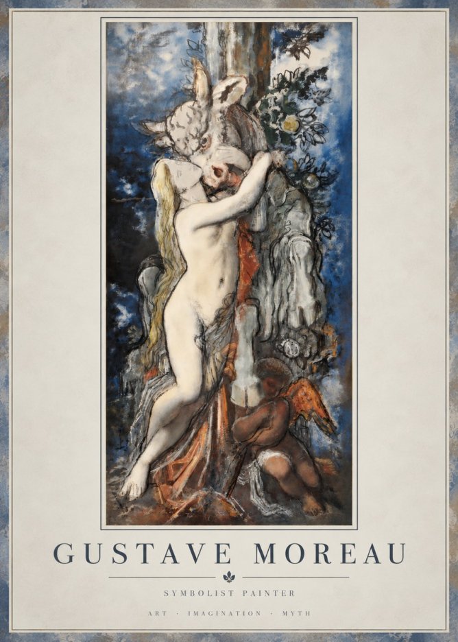Gustave Moreau Europe and the Bull No4 - Poster
