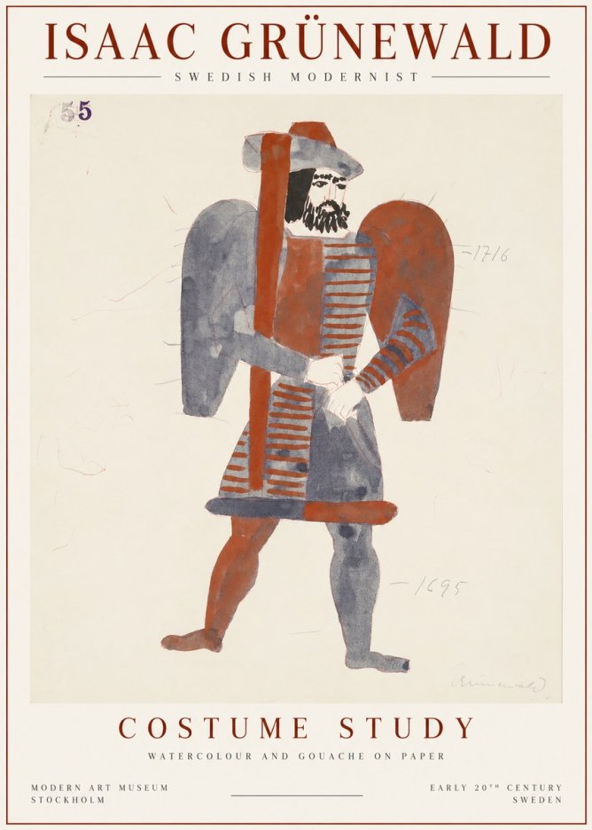 Isaac Grünewald Costume Study VII No1 - Poster