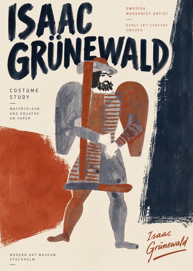 Isaac Grünewald Costume Study VII No5 - Poster
