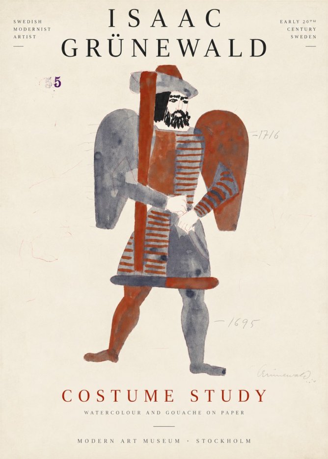 Isaac Grünewald Costume Study VII No6 - Poster