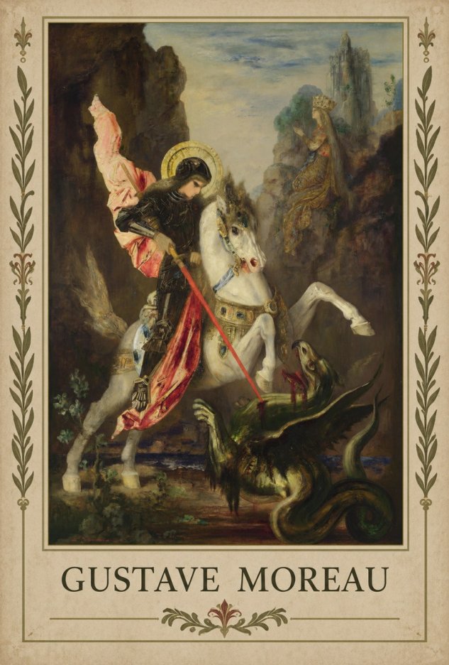 Gustave Moreau Saint George and the Dragon No2 - Poster