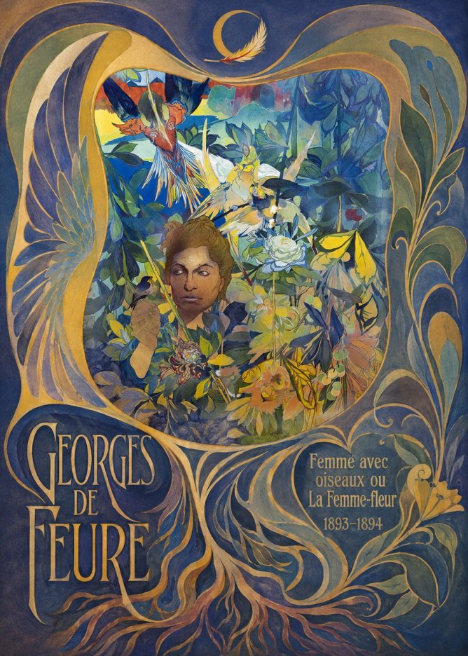 Georges de Feure Femme Avec Oiseaux Ou La Femme-fleur No6 - Poster