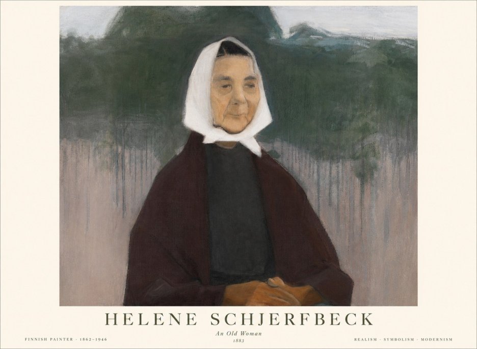 Helene Schjerfbeck An Old Woman No1 - Poster
