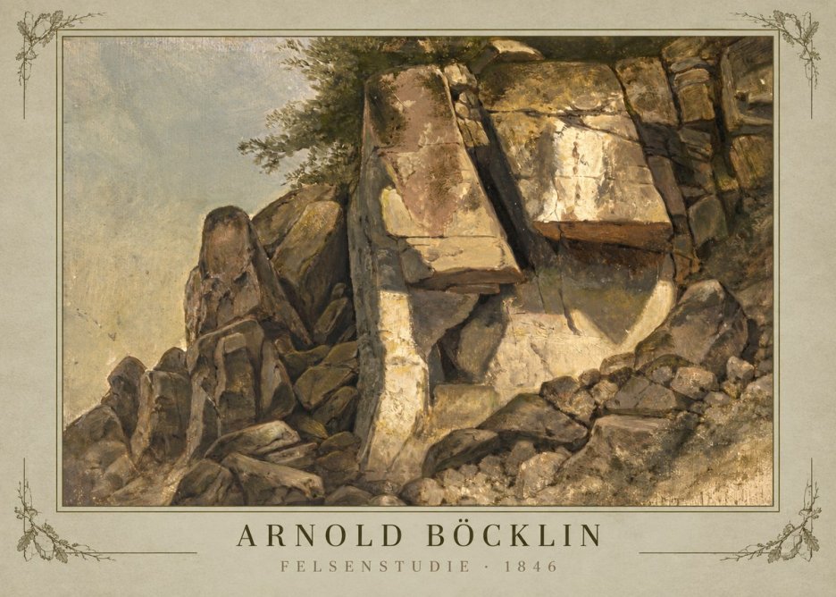 Arnold Böcklin Felsenstudie No4 - Poster
