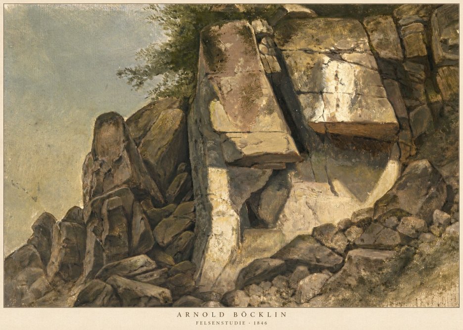 Arnold Böcklin Felsenstudie No5 - Poster
