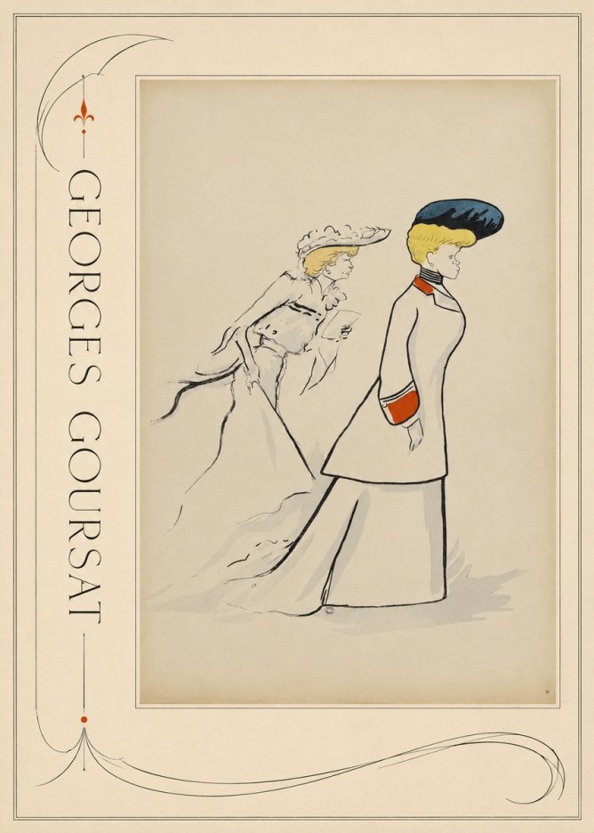 Georges Goursat Elegant Promenade No2 - Poster