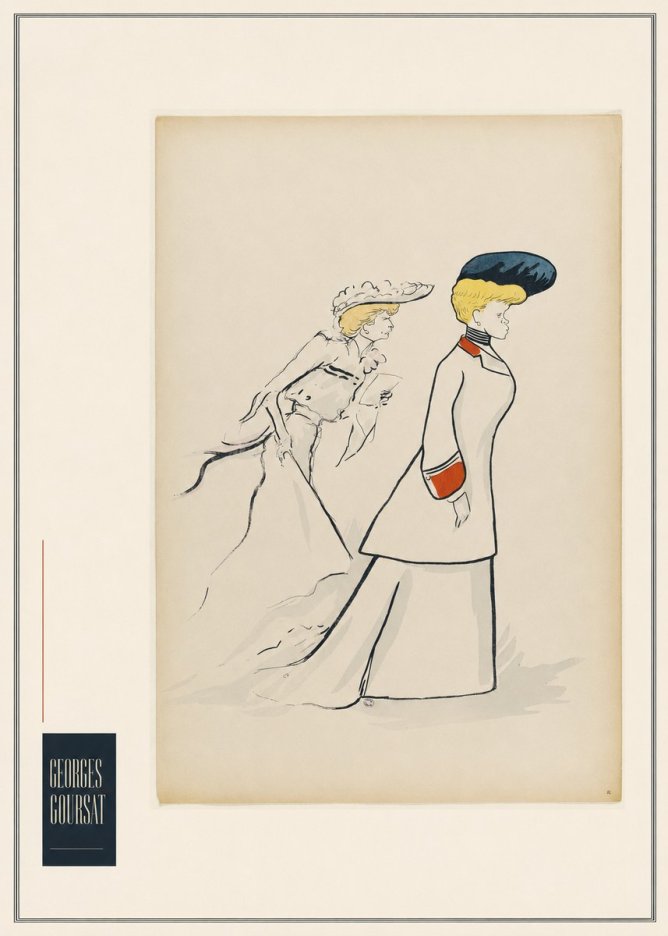 Georges Goursat Elegant Promenade No5 - Poster