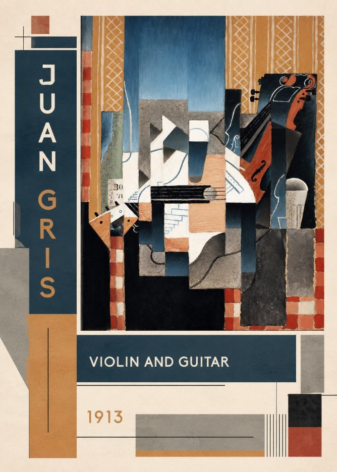 Juan Gris Violin and Guitar I No2 - Poster