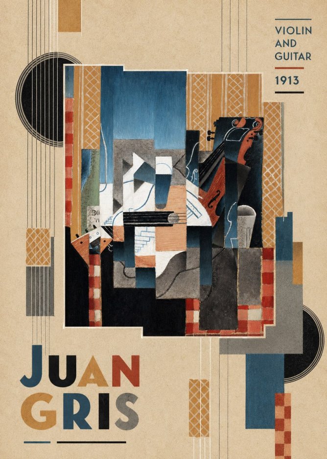 Juan Gris Violin and Guitar I No6 - Poster