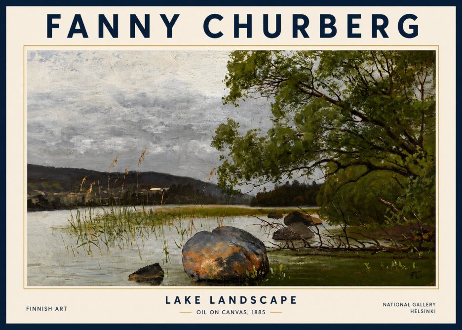 Fanny Churberg Lake Landscape No3 - Poster