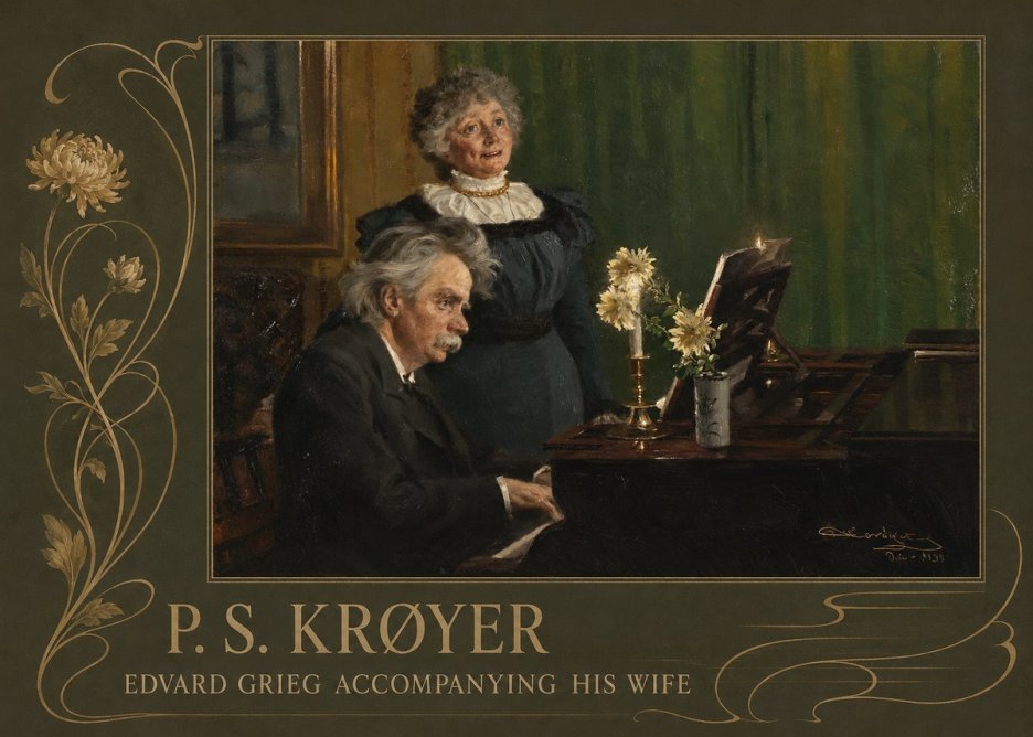 P.S. Krøyer Edvard Grieg Accompanying His Wife No3 - Poster