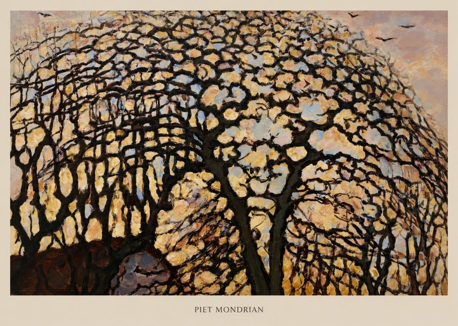 Piet Mondrian Avond (Evening); the Red Tree No6 - Poster