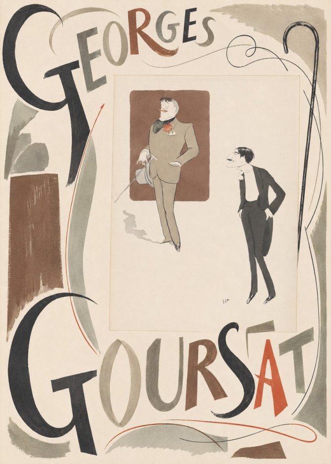 Georges Goursat Two Stylish Gentlemen No5 - Poster