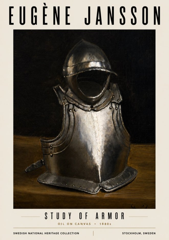 Eugène Jansson Study of Armor No5 - Poster