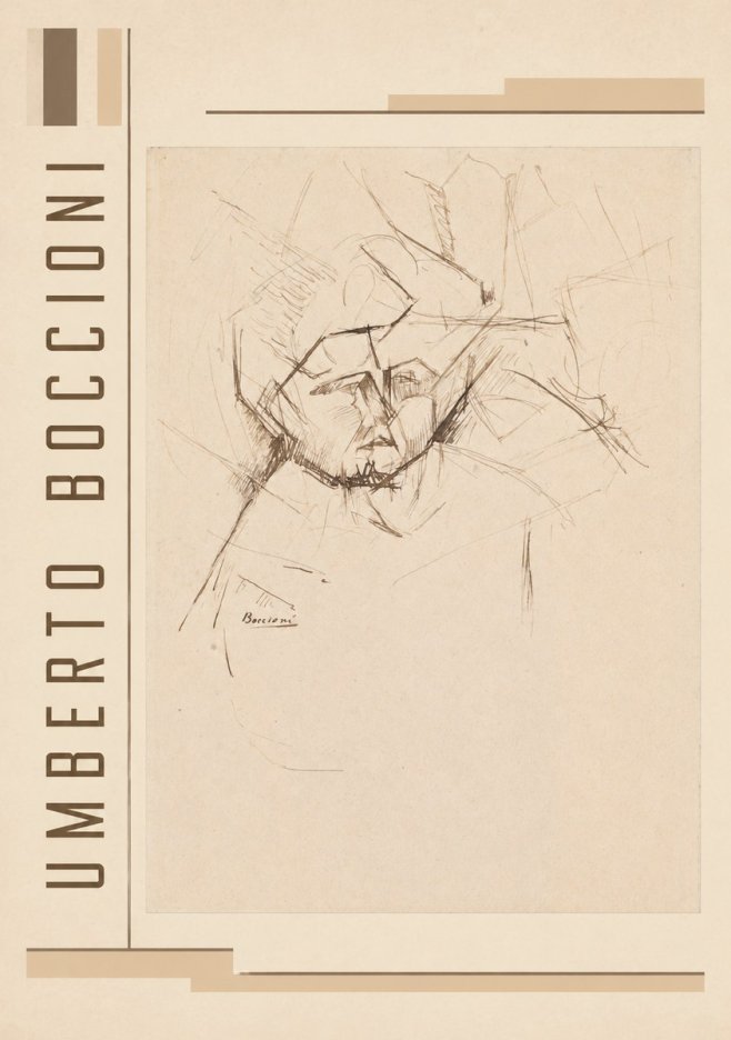 Umberto Boccioni Head Study No2 - Poster