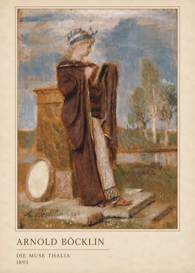 Arnold Böcklin Die Muse Thalia II No3 - Poster