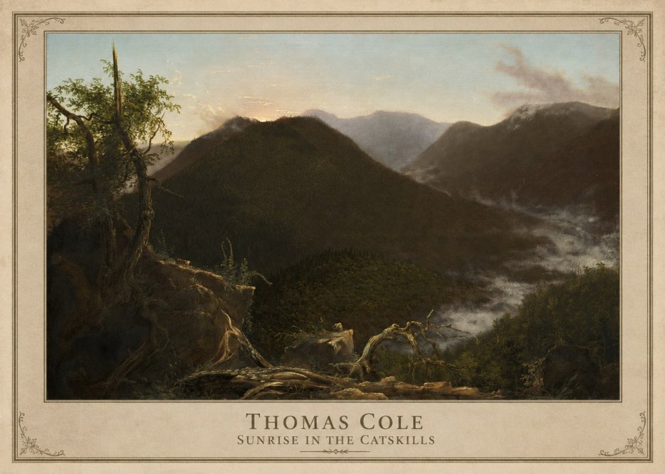 Thomas Cole Sunrise in the Catskills II No1 - Poster