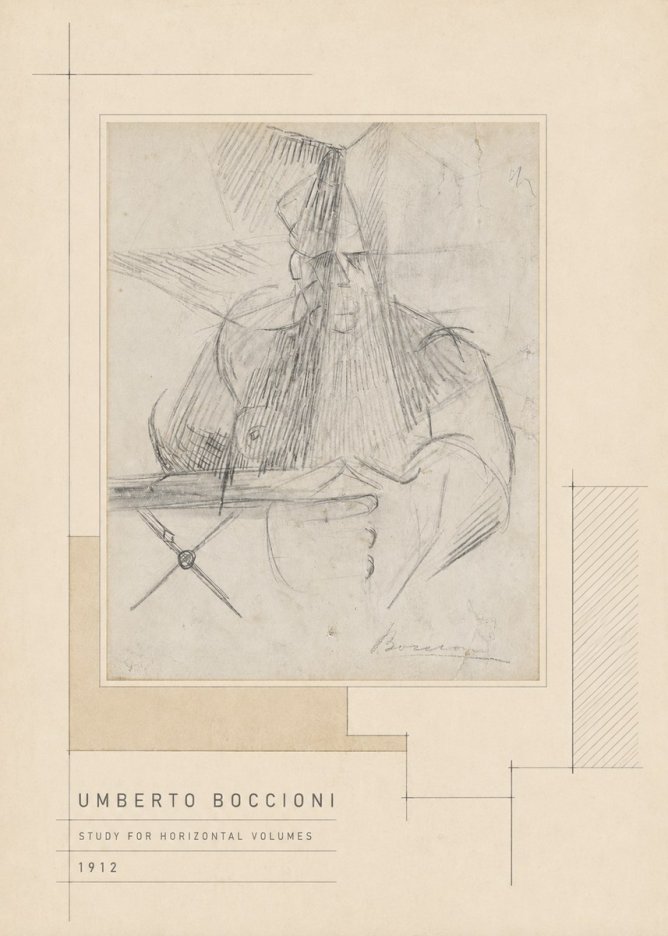 Umberto Boccioni Study for Horizontal Volumes No5 - Poster