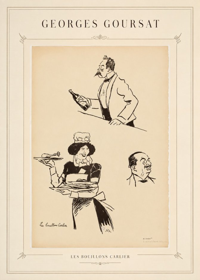 Georges Goursat Les Bouillons Carlier II No3 - Poster