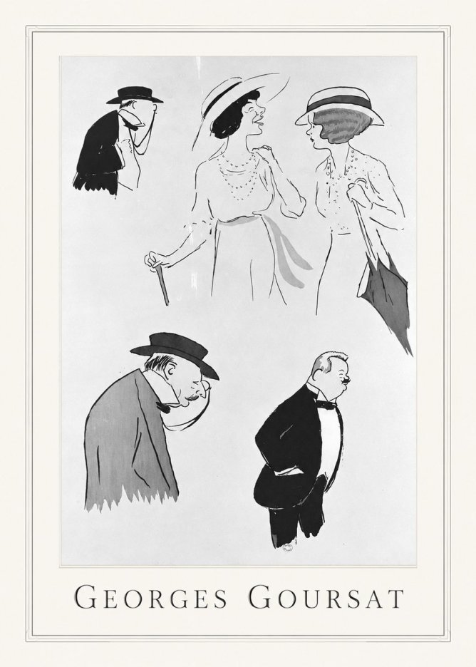 Georges Goursat Character Studies No1 - Poster