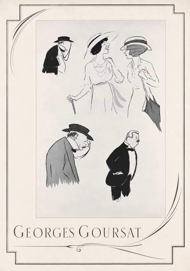 Georges Goursat Character Studies No2 - Poster