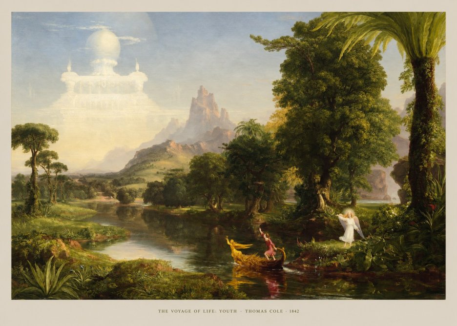 Thomas Cole The Voyage of Life: Youth V No6 - Poster