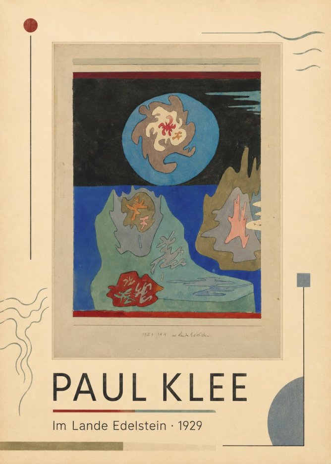 Paul Klee Im Lande Edelstein No1 - Poster