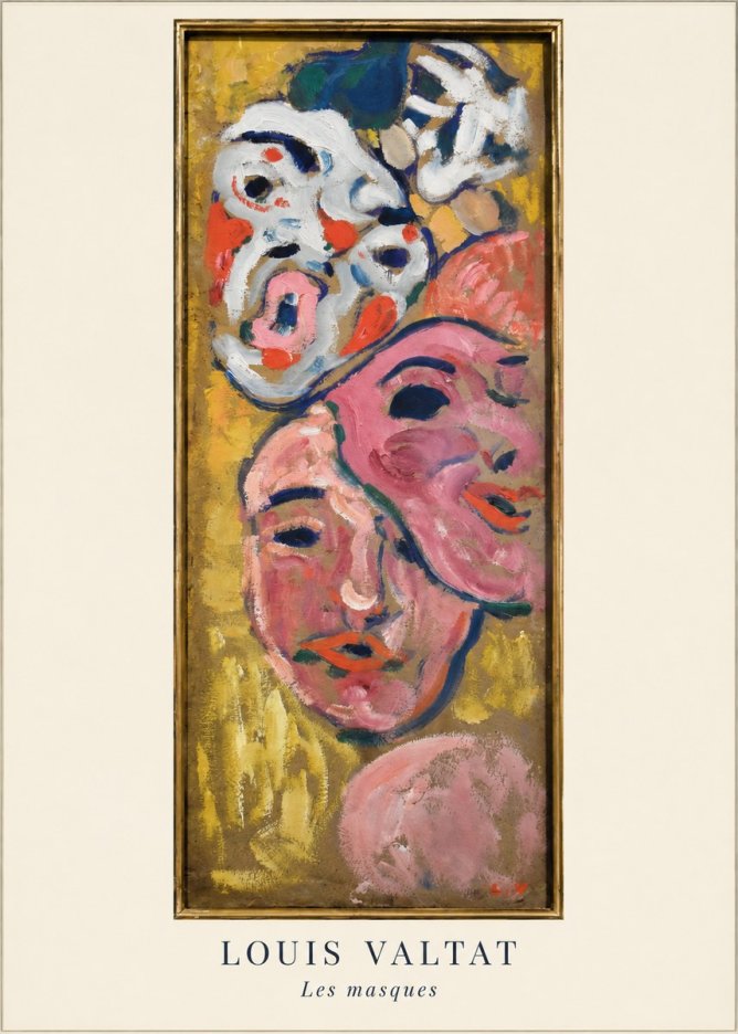 Louis Valtat Les Masques No4 - Poster