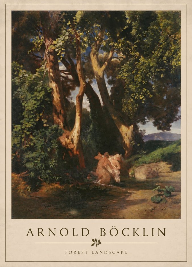 Arnold Böcklin Forest Landscape No3 - Poster