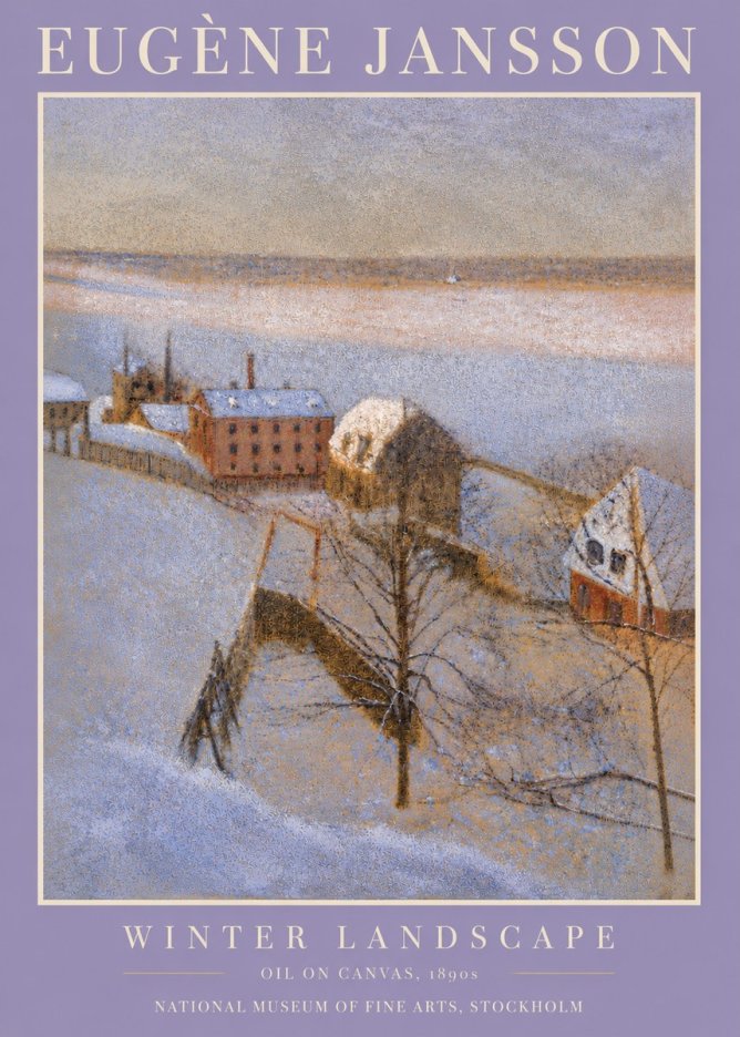 Eugène Jansson Winter Landscape No3 - Poster