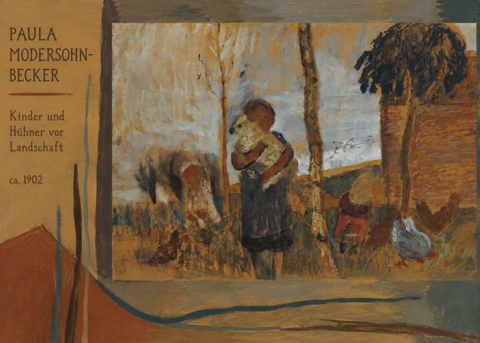 Paula Modersohn-Becker Kinder Und Hühner Vor Landschaft No2 - Poster