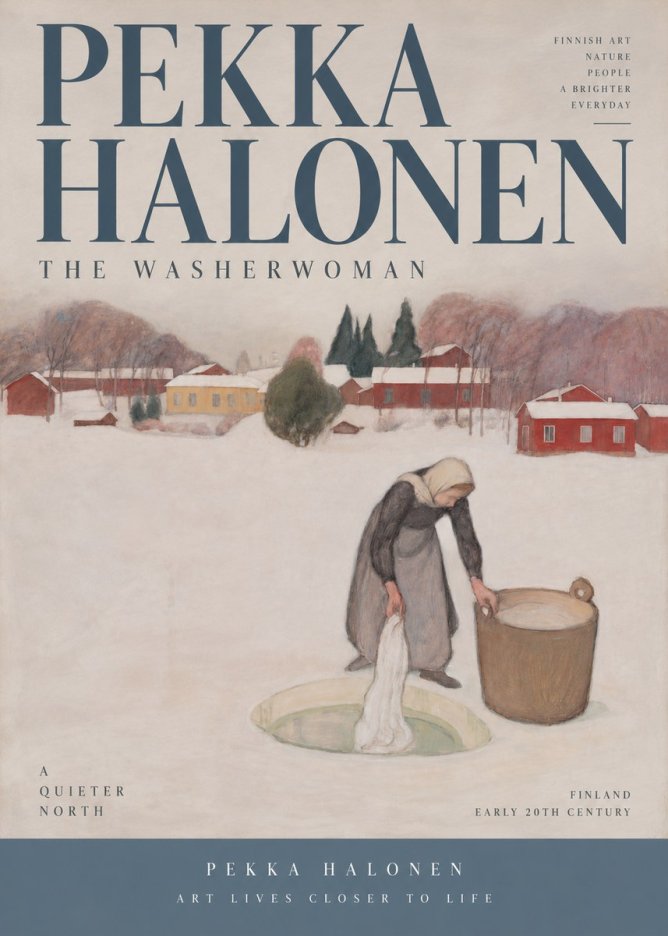 Pekka Halonen The Washerwoman No4 - Poster