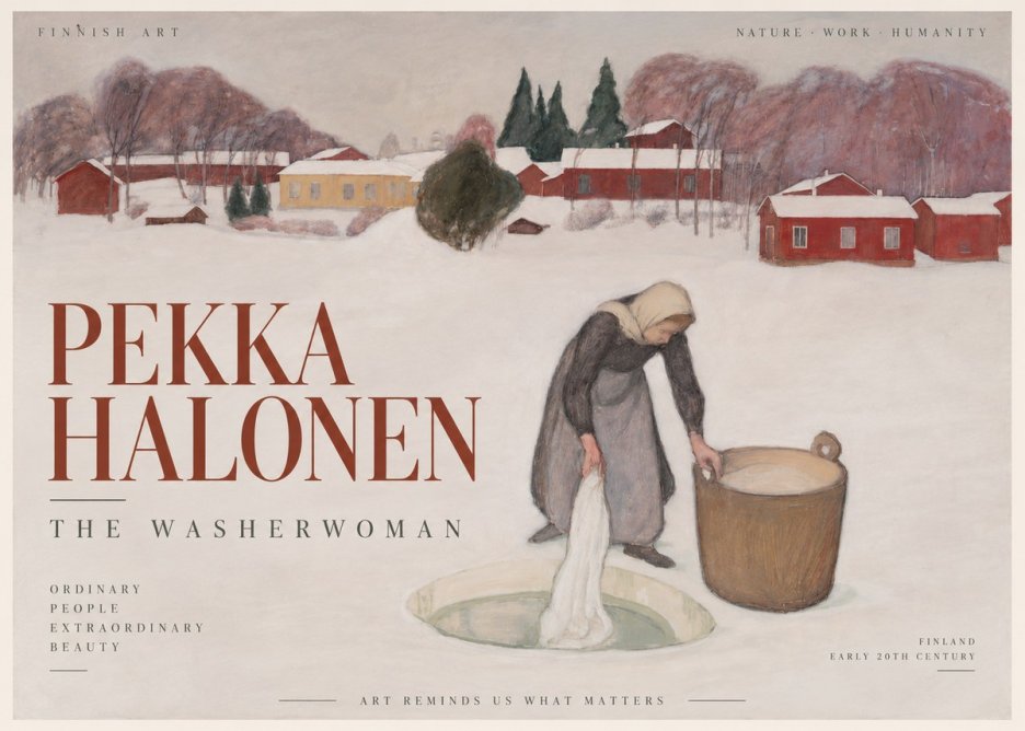 Pekka Halonen The Washerwoman No5 - Poster