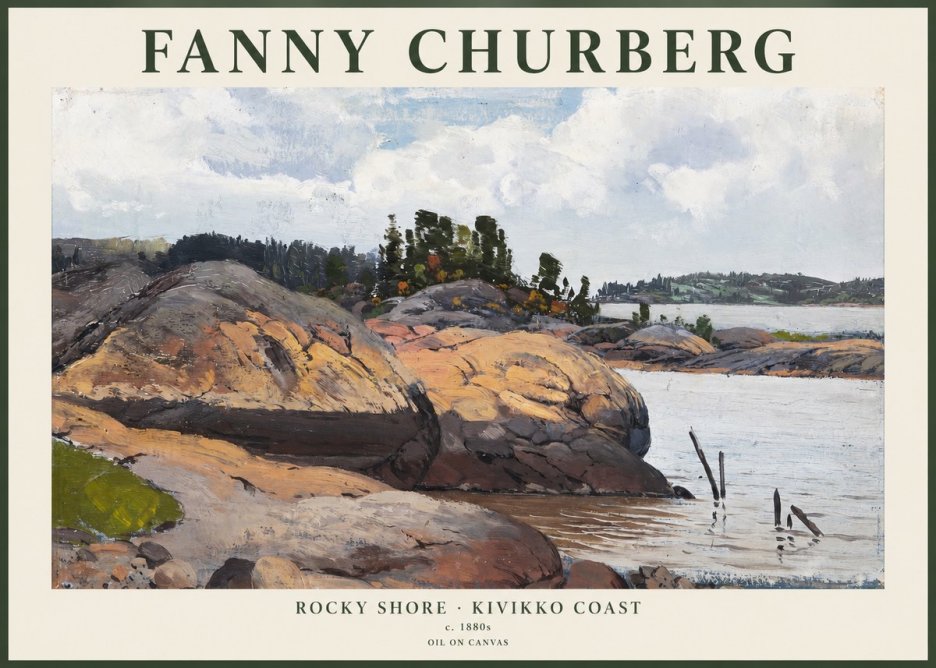 Fanny Churberg Rocky Shore · Kivikko Coast No1 - Poster