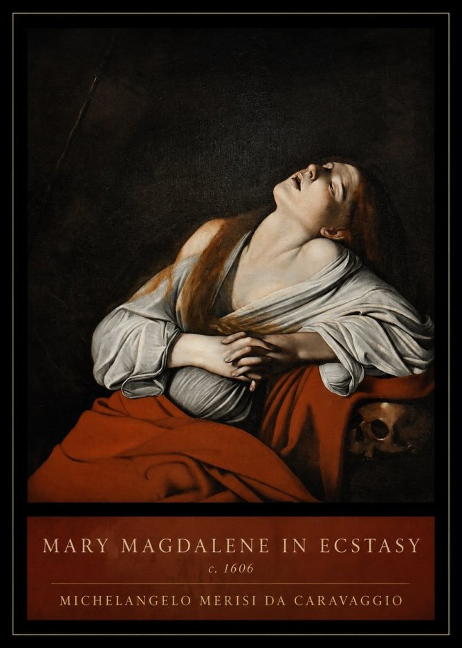 Michelangelo Merisi da Caravaggio Mary Magdalene in Ecstasy No3 - Poster